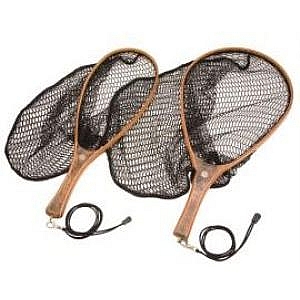 Snowbee Wooden Frame Hand Trout Nets - With Rubber Mesh
