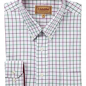 Schoffel Banbury Green/Pink Check Shirt