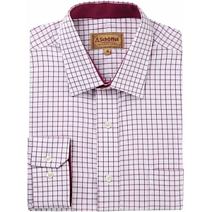 Schoffel Cambridge Raspberry Check Shirt