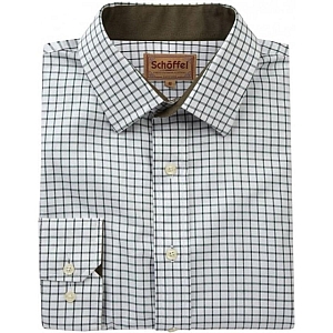 Schoffel Cambridge Shirt Dark Olive Check