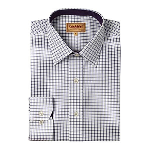 Schoffel Cambridge Purple Check Shirt