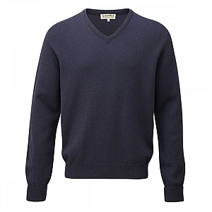 Schoffel Lambswool V Neck Jumper Navy