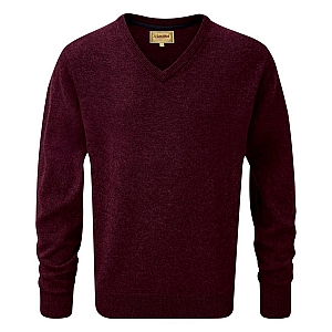 Schoffel Lambswool V Neck Jumper Damson