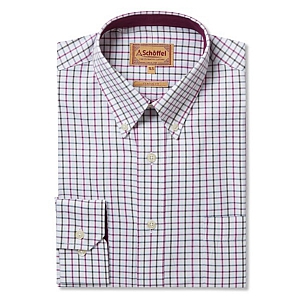 Schoffel Banbury Pink/Olive Check Shirt