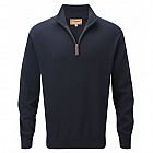 view Schoffel Cashmere/Cotton 1/4 Zip Jumper Navy details