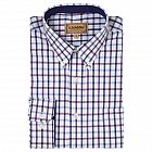 view Schoffel Brancaster Purple Check Shirt details