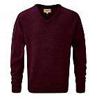 view Schoffel Lambswool V Neck Jumper Damson details