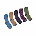 view Schoffel Mens Combed Cotton Sock (Box of 5) Dark Teal Ptarmigan Mix details